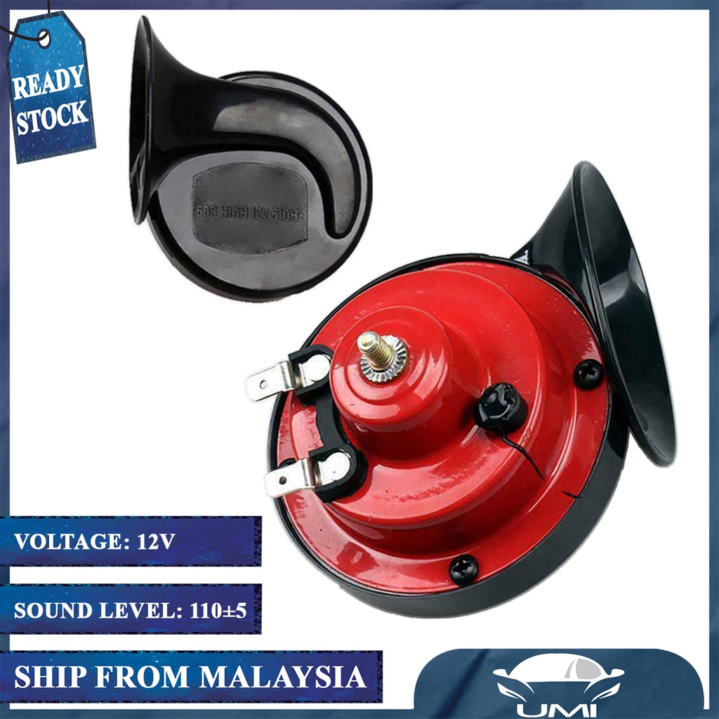 2 Pcs Car 12v Horn Motorcycle Snail BM Horn Type R Twin Tone Kereta Siput Kuat Myvi Saga Wira Waja Axia Bezza 汽车喇叭