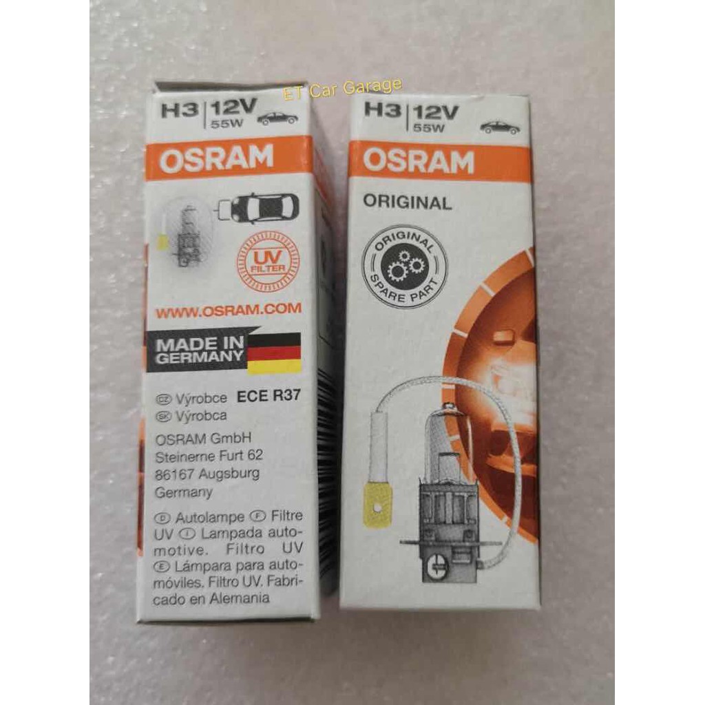 Osram H3 Original 12V 55W Light Bulb 1pcs | Shopee Malaysia