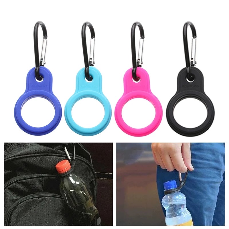 [Random Color] Portable Water Bottle Ring Holder Hanging Buckle Clips /Aluminum Carabiner Water Bottle Clips