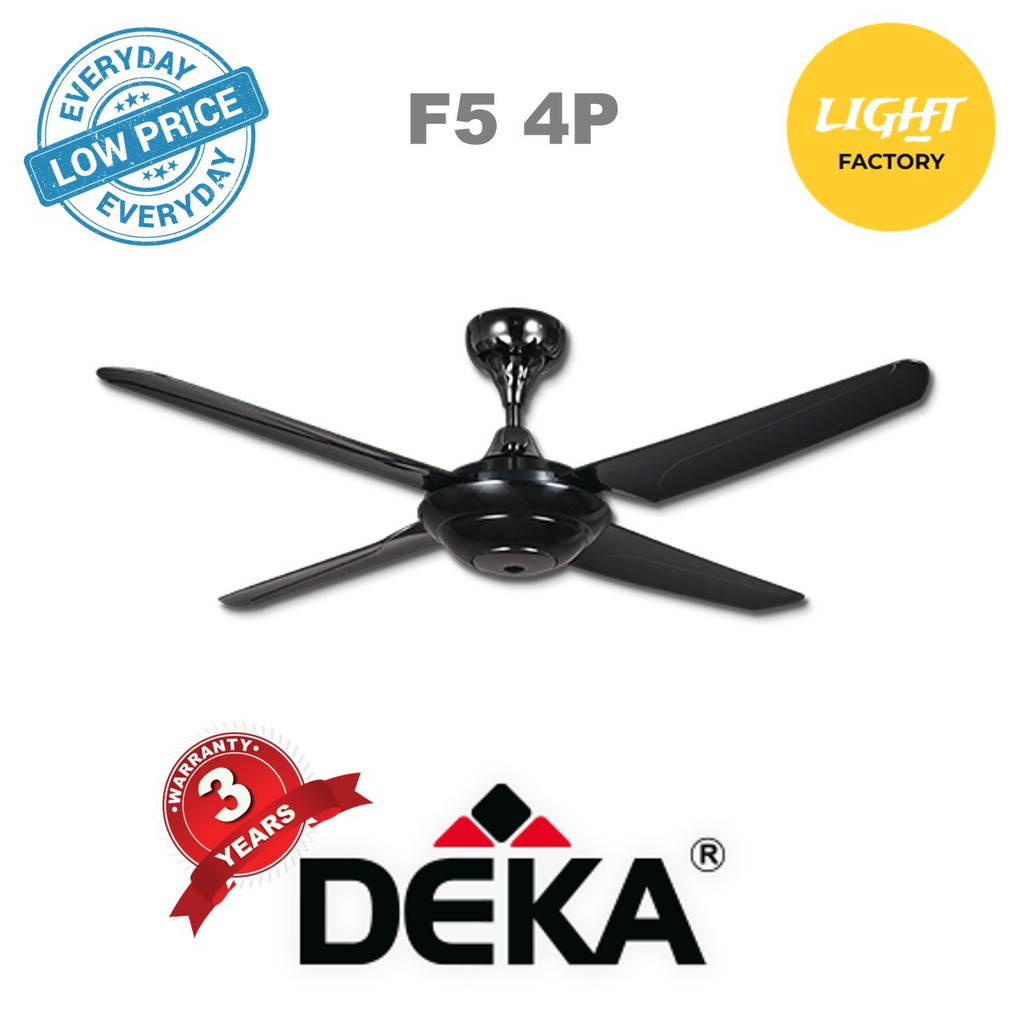 Deka F5 4p 56 Remote Control Ceiling Fan F5 4p Black Shopee