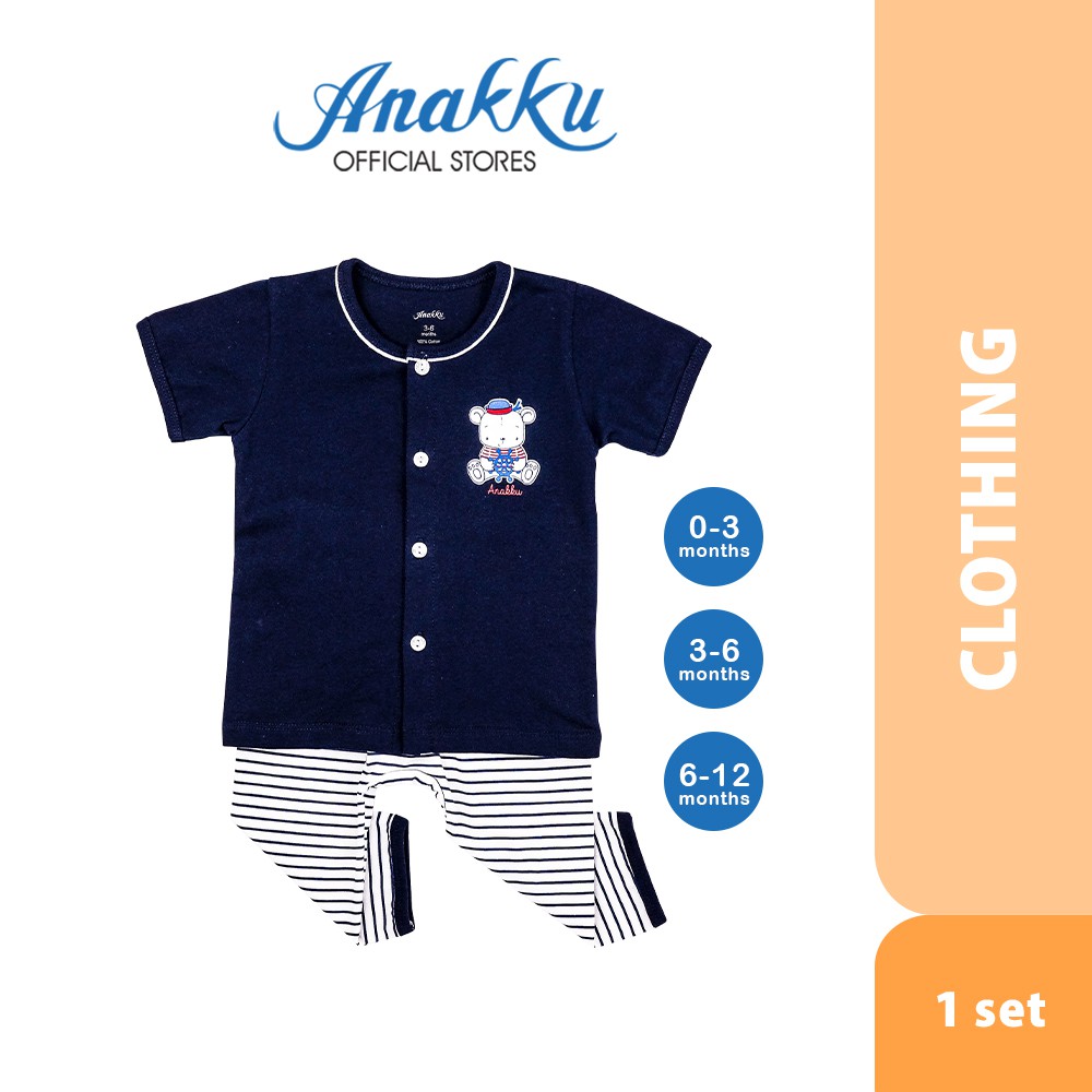 Anakku Baby Boys Clothing Set Short Sleeve Tee Pants 