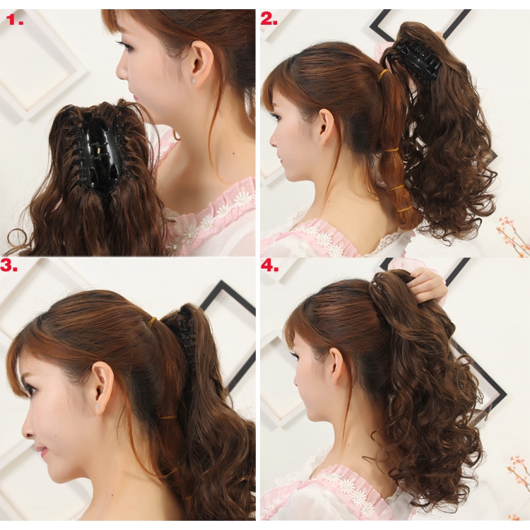 Short Curly Hair Claw Clip Ponytail Short Hair Ponytail Catch Clip