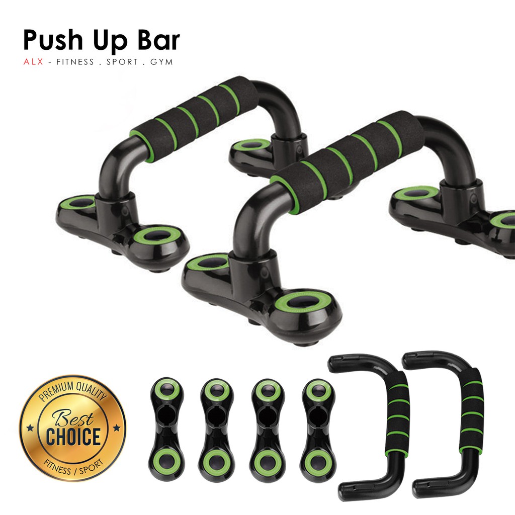 Alx 1 Pair Quality Portable Push Up Inclined Bar Gym Fitness Chest