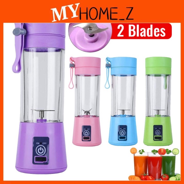 MYHZ_USB Portable Electric Fruit Juicer Cup Bottle Mixer Rechargeable Juice Blender