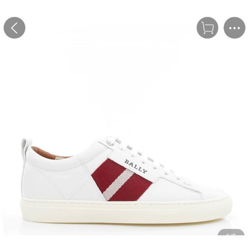 red and white bally shoes