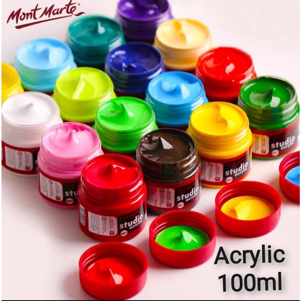 Mont Marte Studio Acrylic Paint Nontoxic Paint Waterproof Paint 100ml