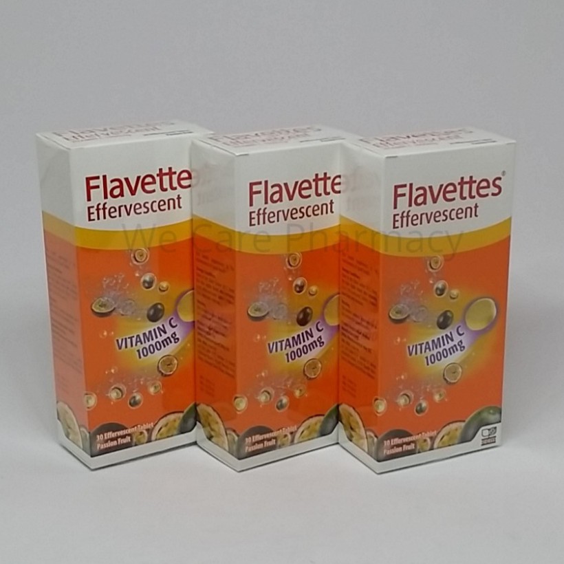 Flavettes Effervescent Vitamin C 1000mg 3x30 S Passion Fruit Flavor To Fight Virus Bacteria Flu Shopee Malaysia