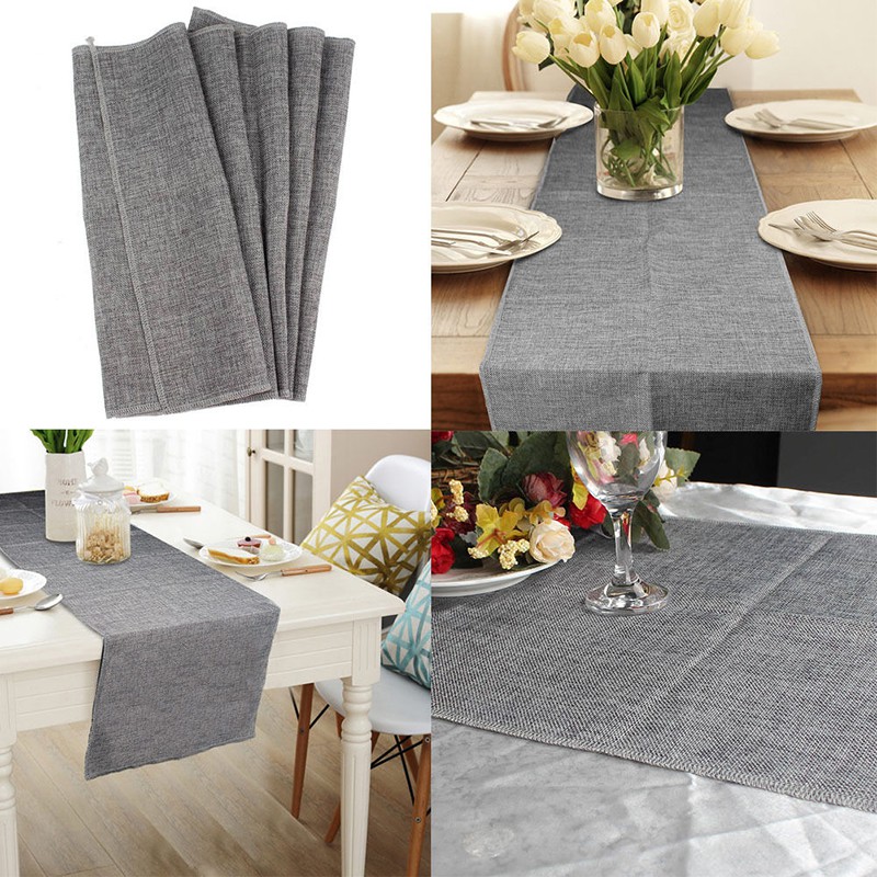 Vantage Imitated Linen Hessian Table Runner for Wedding Event Party Table Decor 