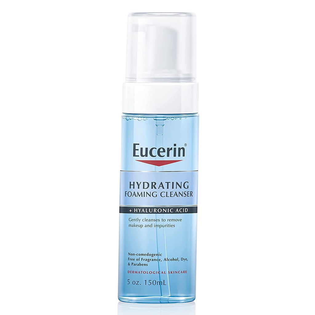 Eucerin, Hydrating Foaming, Daily Facial Cleanser with Hyaluronic Acid ...