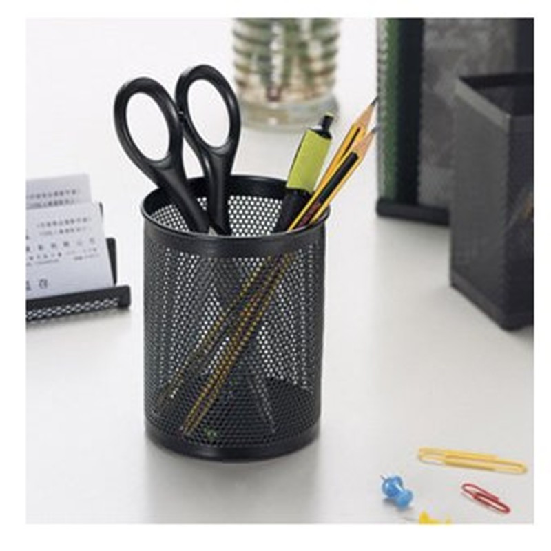 Ready Stock Bekas Kelengkapan Alat Tulis Office Black Metal Pen Holder Storage Box Stationery Holder Organizer Shopee Malaysia