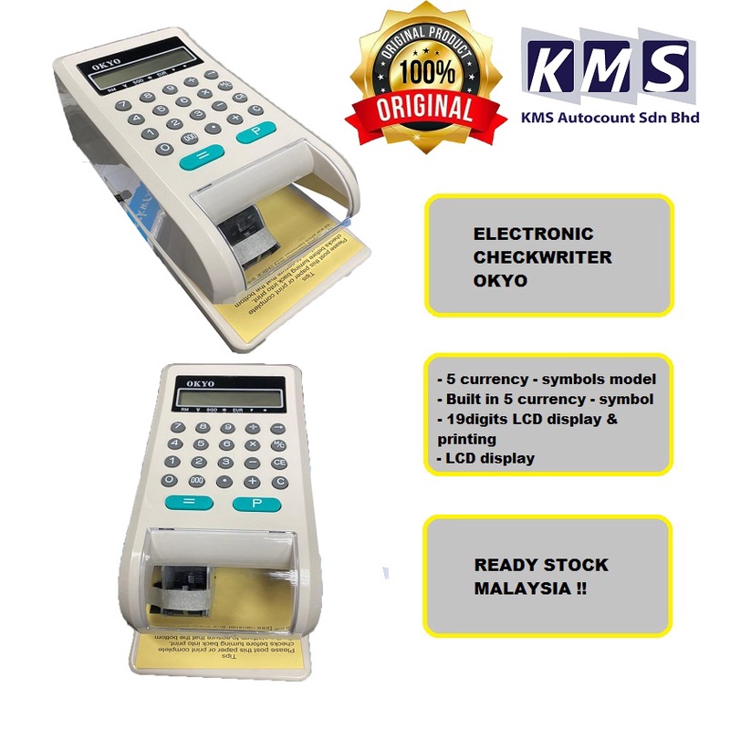 Okyo security emboss cheque writer 300 16 digits cheque printing