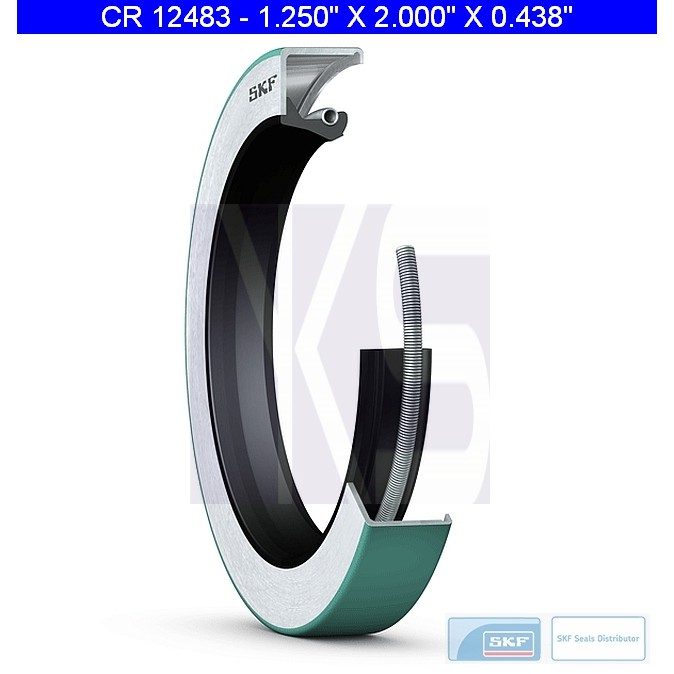 SKF CR 12483 CRW1 Rotary Shaft Seal NBR ( 1.250" x 2.000" x 0.438