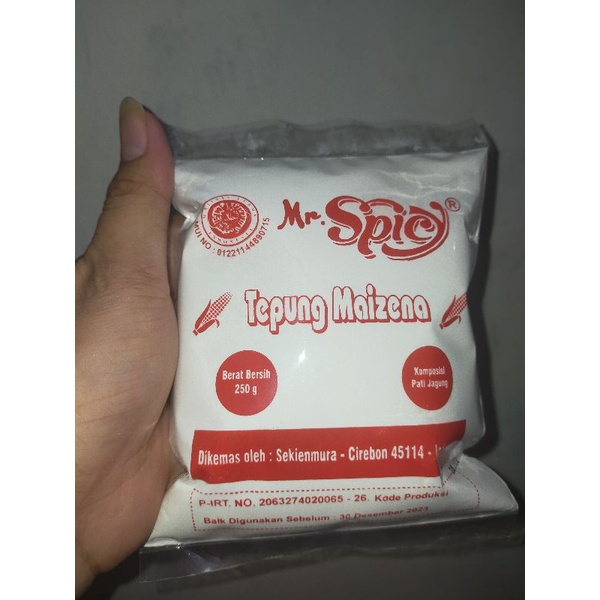 Premium Maizena Flour Or Mr Brand Corn Starch Flour. Spicy Packaging 250 Grams