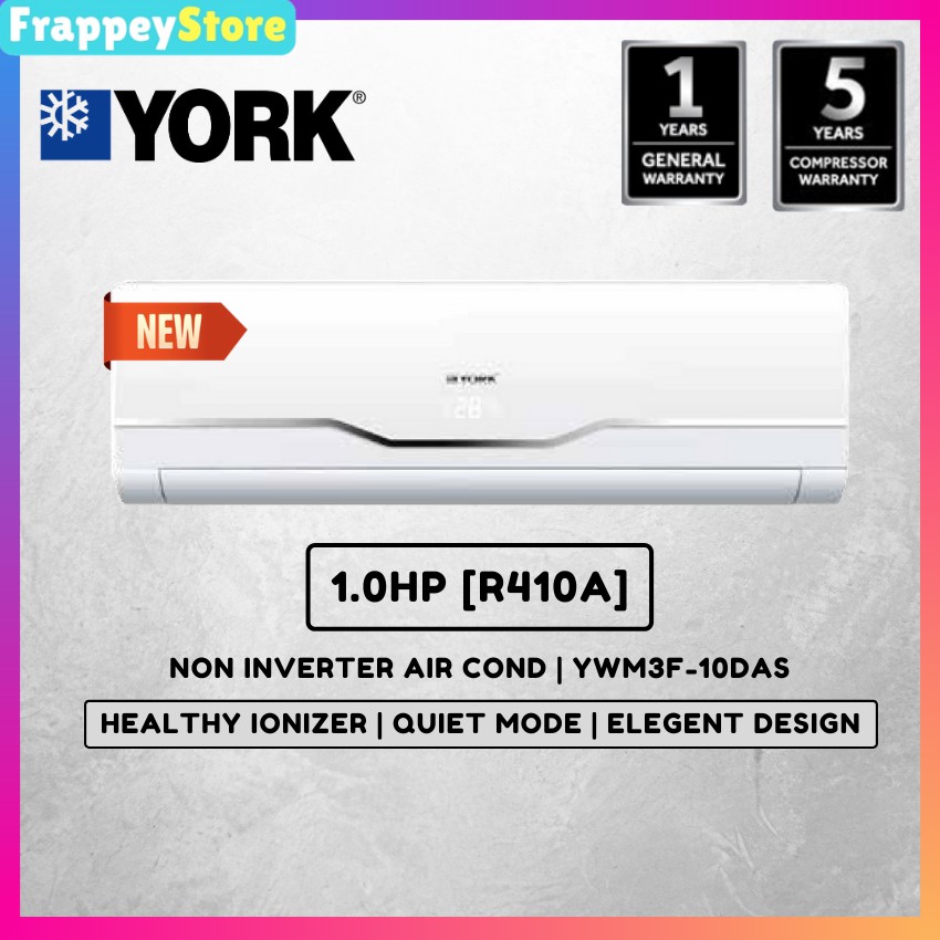 Mto York 2 0hp Inverter R410a Air Cond Air Conditioner Ywm5j20aas W Ysl5j20aas Shopee Malaysia