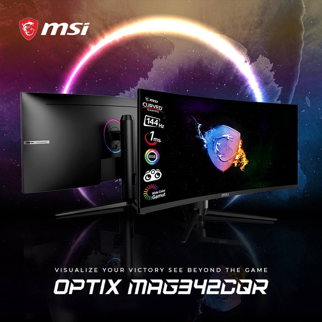 Msi Optix Mag Cqr Uwqhd Hz Ms Va Curved Gaming Monitor With Adaptive Sync