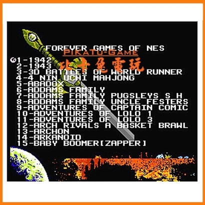 852 in 1 nes game list