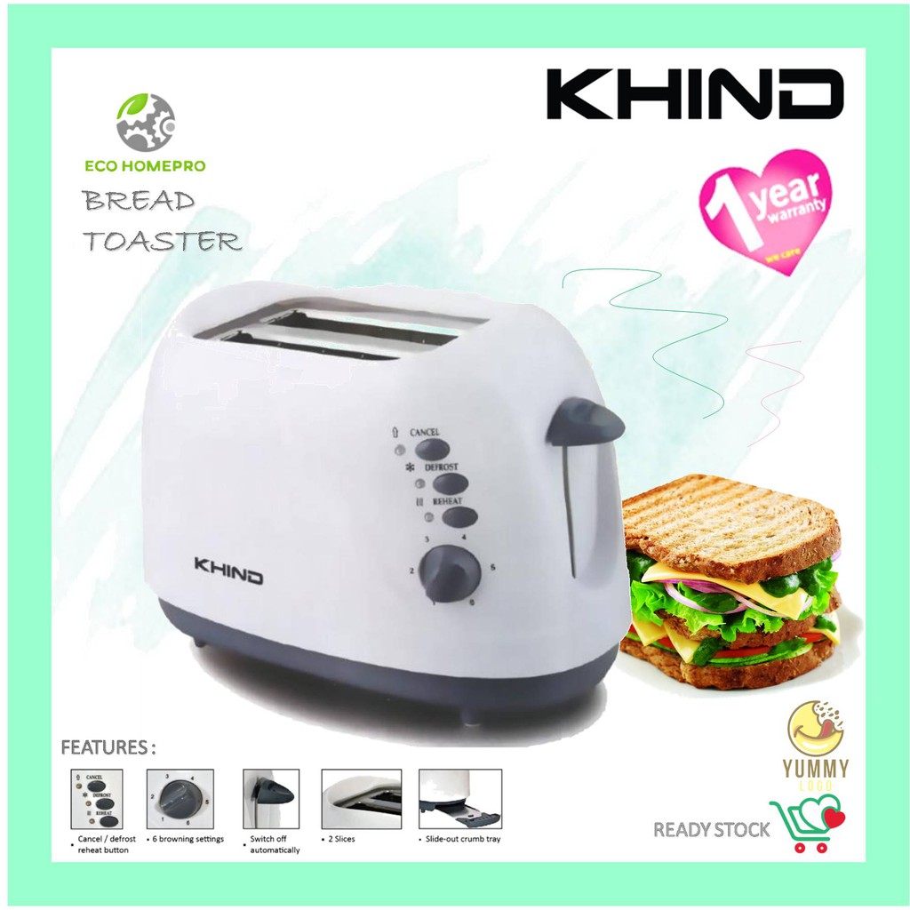 Khind Bread Toaster BT102 / Pembakar Roti Shopee Malaysia