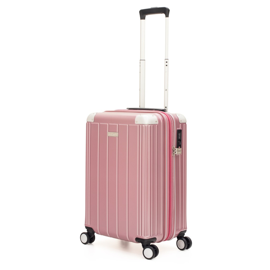 pink hard case luggage