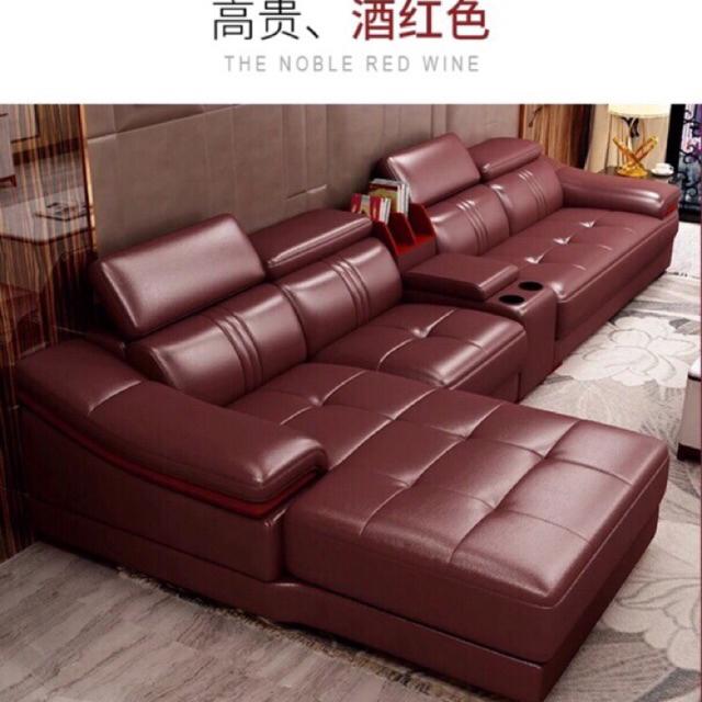 L Shape First Layer Cowhide Leather Sofa Shopee Malaysia