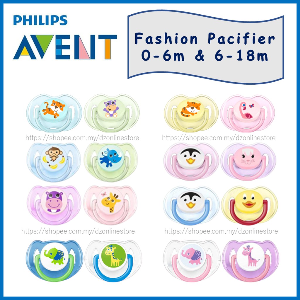 Avent Pacifier Soother 06m Puting Newborn Baby with Cover Made in
