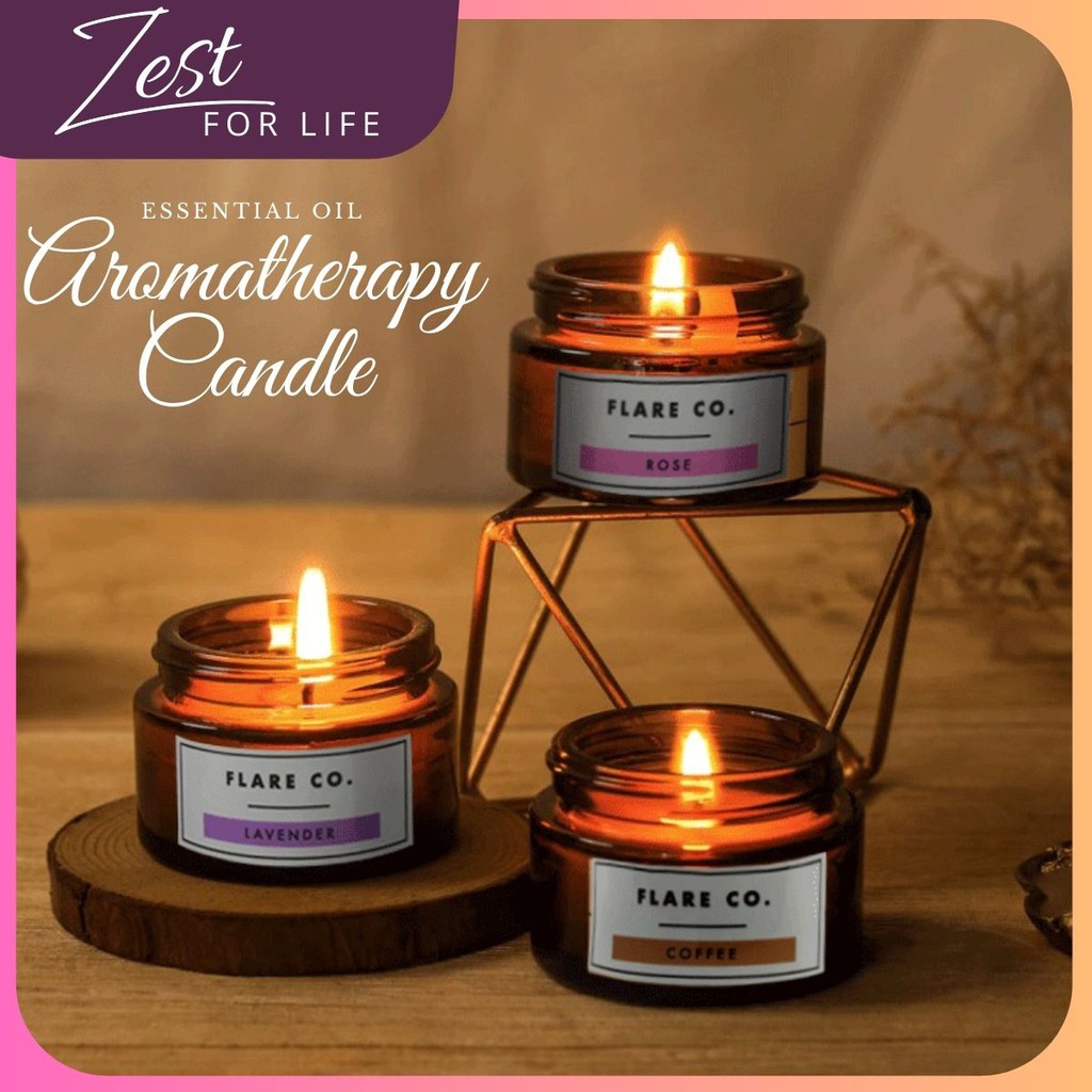 Scented Candle Frangrance Scent Aromatic Essential Oil Candle Aromatherapy Romantic Lilin Wangi