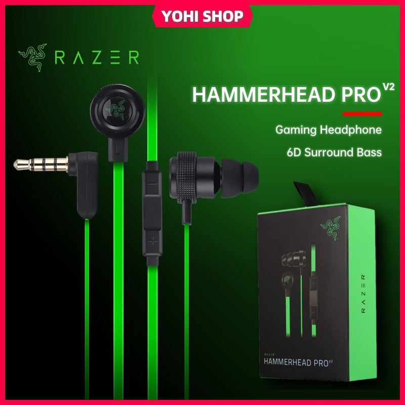 Razer Hammerhead Pro V2 Gaming Earbuds Noise Isolation With Mic Surround Sound Gaming Headsets Earphones Shopee Malaysia