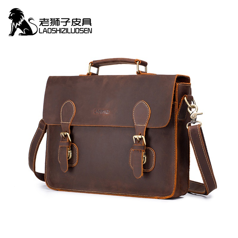 mens leather computer satchel