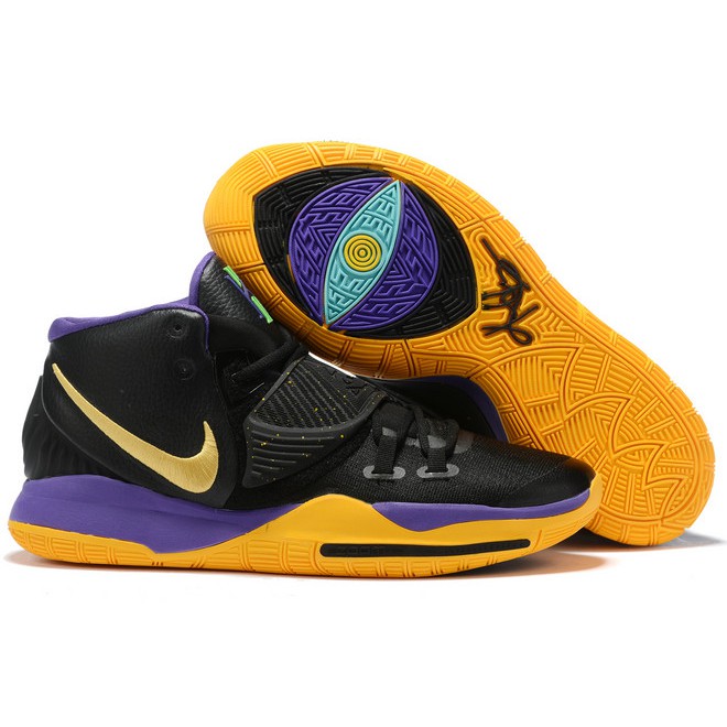 basketball shoes purple and gold