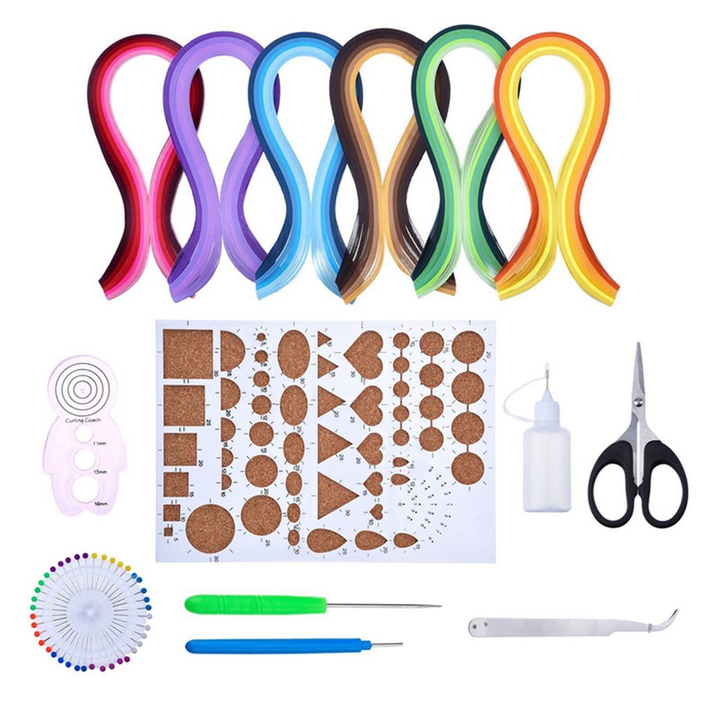 3mm wide 100 quilling  paper strips in various packs of assorted colours 