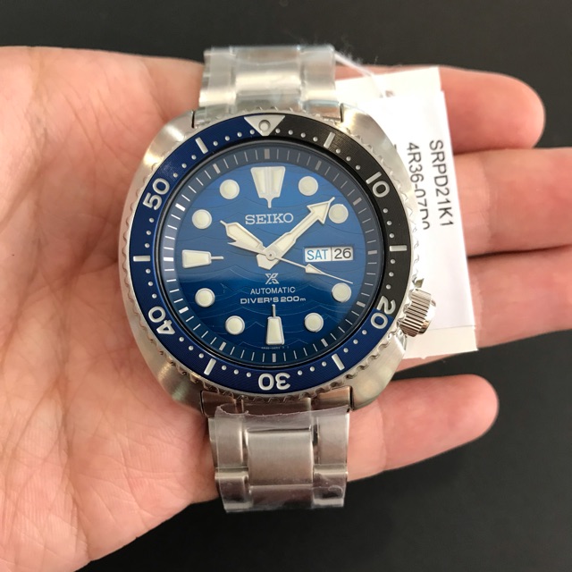 Seiko Prospex Turtle Special Edition “Save The Ocean” SRPD21K1 Automatic  Divers 200m Stainless Steel Watch | Shopee Malaysia