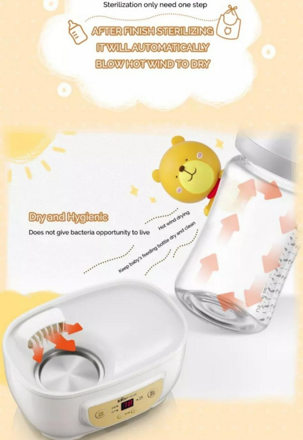 Bear Baby Bottle Sterilizer HighTemperature Steam Disinfection Air Impurity Filter 304