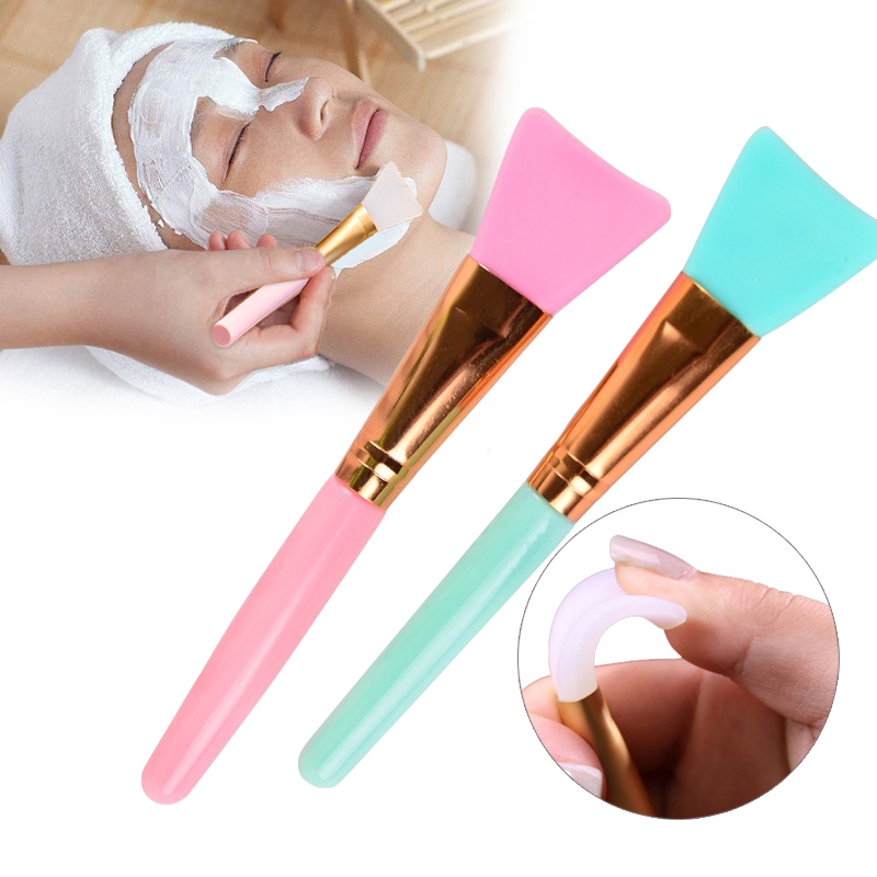 Silicone Face Mask Brush For Facials Hairless Applicator Tool Rhinestone Handle