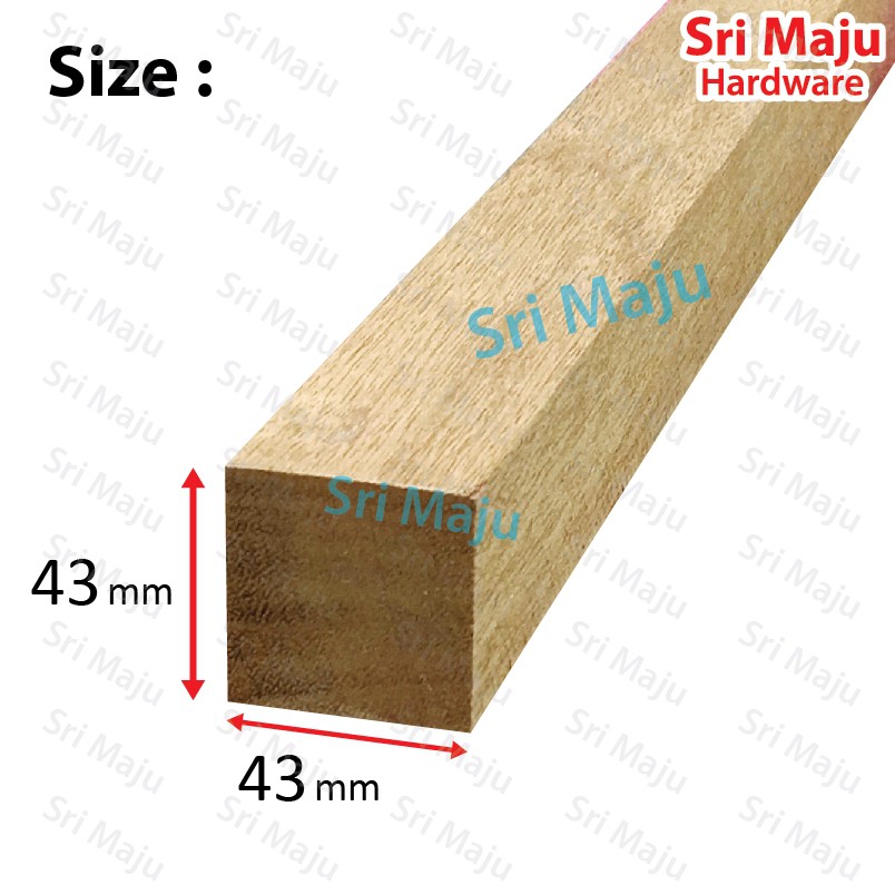 Ready Stock Maju Ft 2 X 2 Furniture Wood Finger Joint Batang Kayu Perabot 43mm X 43mm 2x2