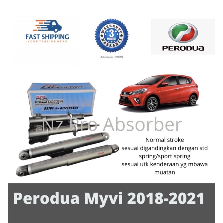 Myvi New Myvi 2018 Myvi 3r Generation Absorber Kyb Rs Ultra Performance Shopee Malaysia