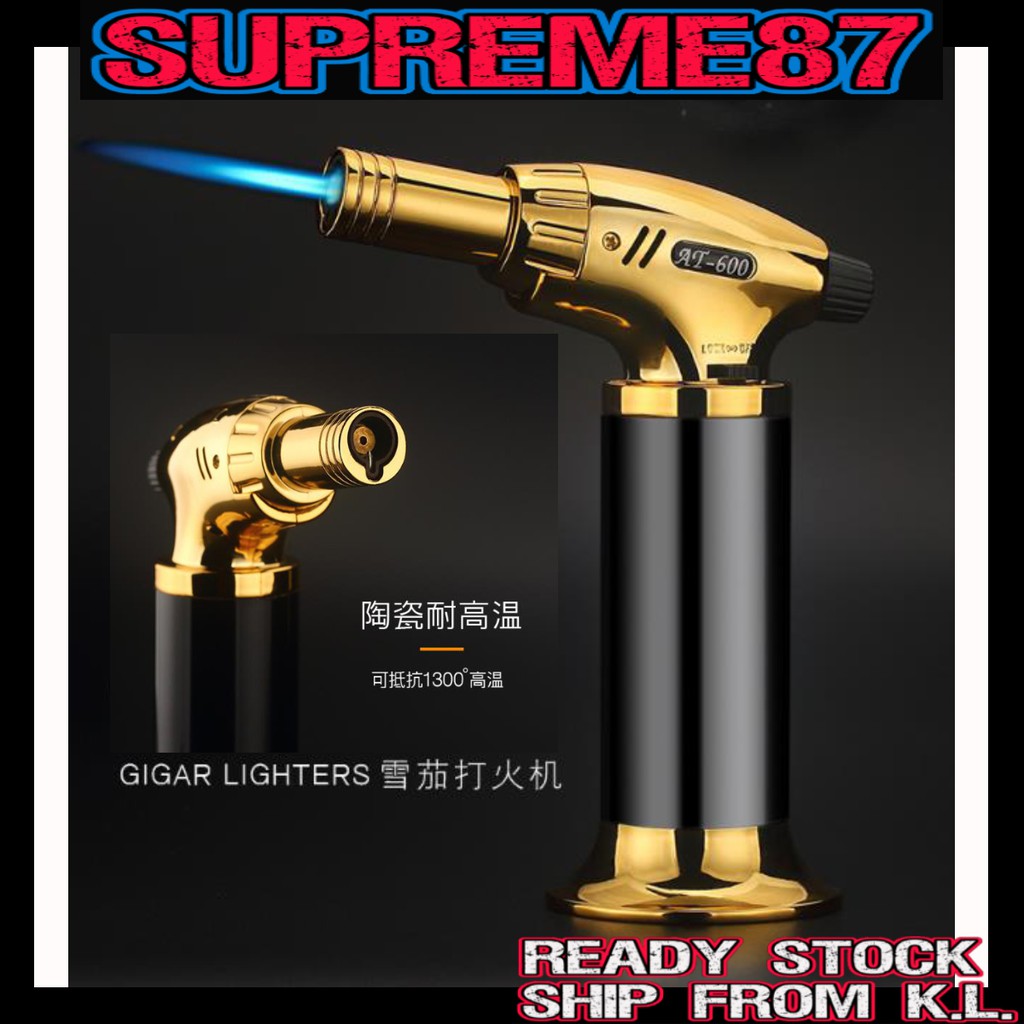 BBQ Jet Lighter AT-600 Touch Windproof lighter Jet Torch Lighter Jet Lighters Butane Spray Gun 1300c