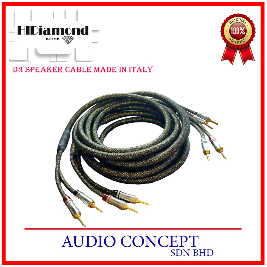 HIDiamond D3 Speaker Cable ( 3.0 M ) Shopee Malaysia