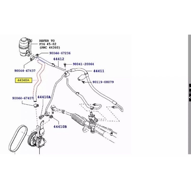 PERODUA ALZA POWER STEERING HOSE MADE BY PERODUA GENUINE 44348-BZ090 ...