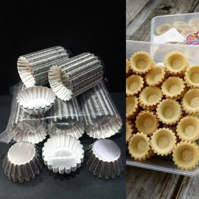 Aluminium Egg Tart Mould Shell Tart Mould Cheese Tart Mould 4.5 cm 1 Pcs