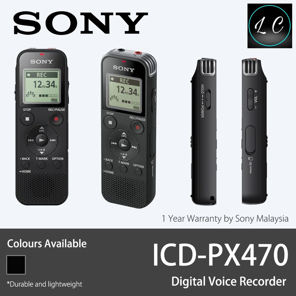 Sony ICD-BX140 Mono Digital Voice Recorder BX Series | PGMall