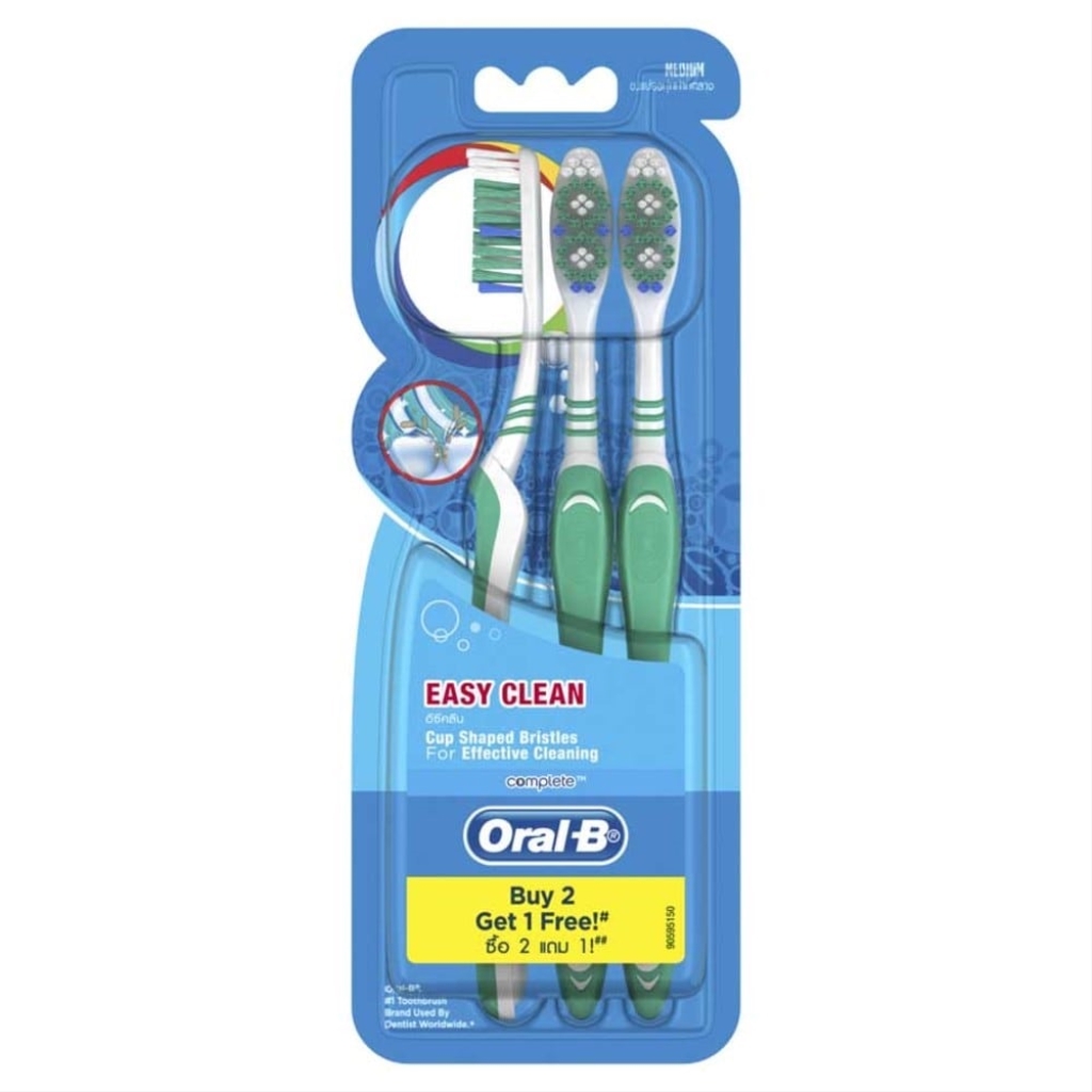 ORAL-B Complete Easy Clean Medium Toothbrush 3s | Shopee Malaysia