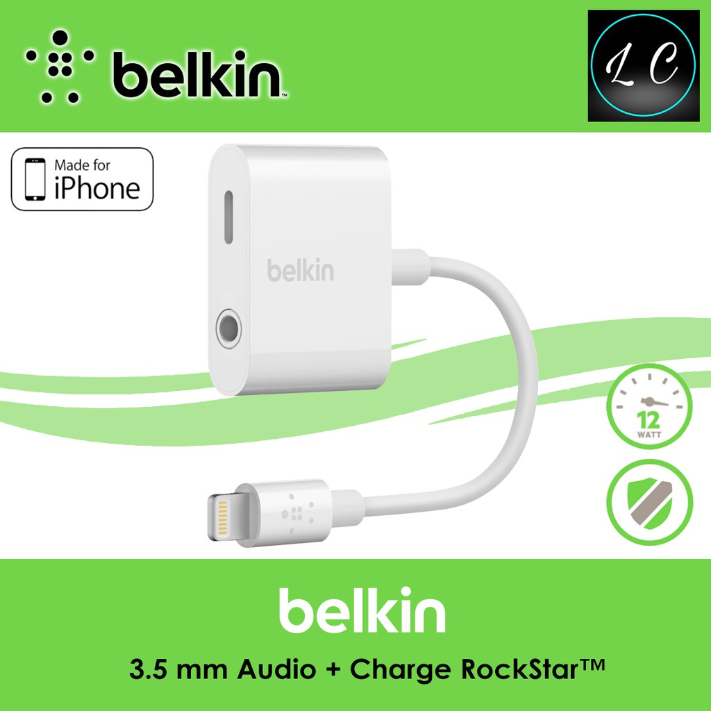 Original Belkin F8J212btWHT Audio 3.5 mm Audio + Charge RockStar™ - White