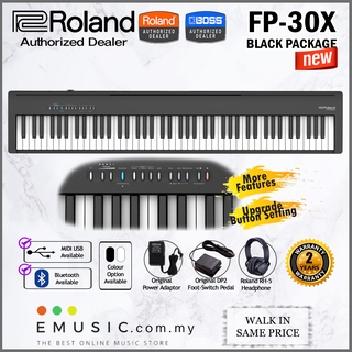 Roland Fp 30x Keys Digital Piano Portable Package Weighted Electric Keyboard White Fp30x Fp30 X Fp 30x Shopee Malaysia
