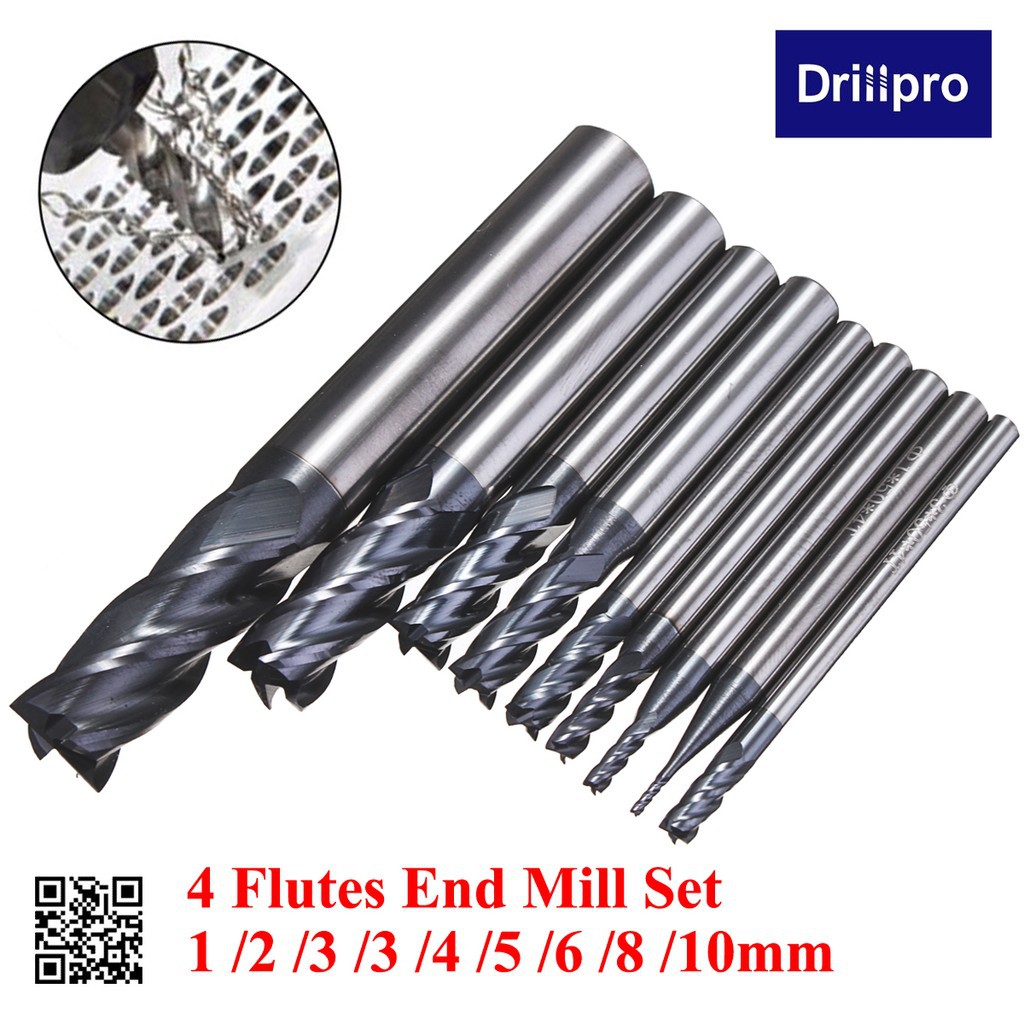 1pc x HSS 2Flute 10mm Straight Shank End Mill Router Bit Milling Cutter