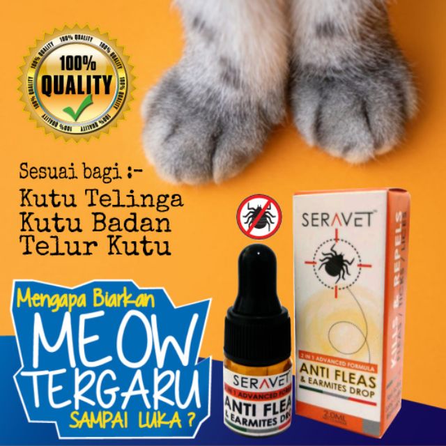 Ubat Kutu Haiwan Paling Mujarab  Earmites & Flea  Shopee 