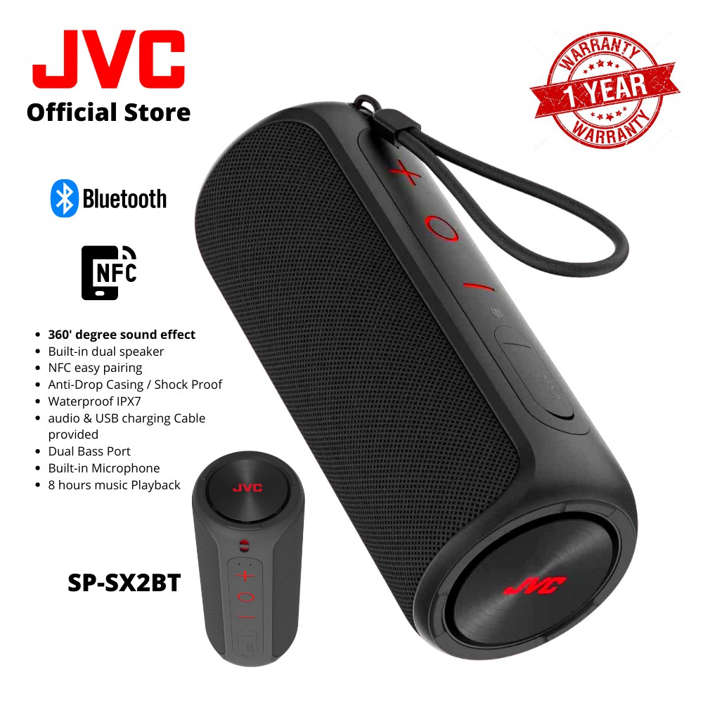 JVC SPSX2BT Bluetooth Wireless Speaker Shopee Malaysia