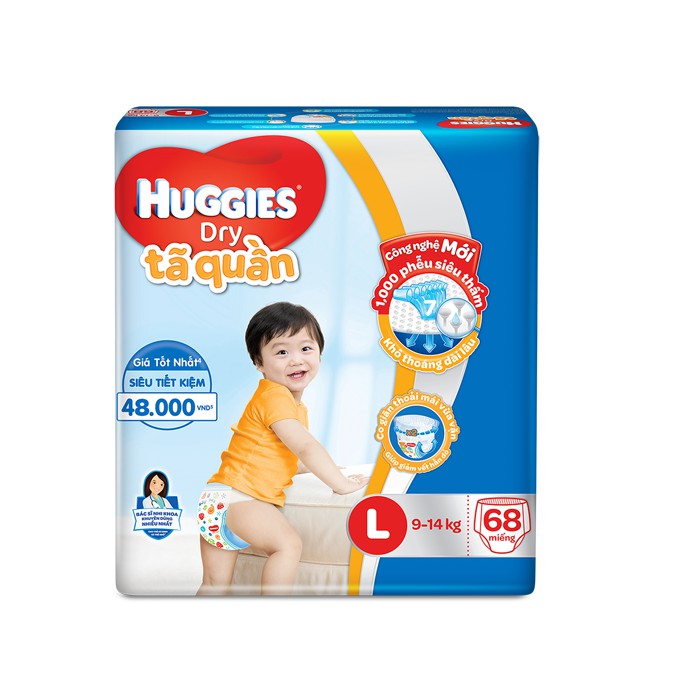 Diapers Huggies Dry L68 Pants 9 14kg Shopee Malaysia