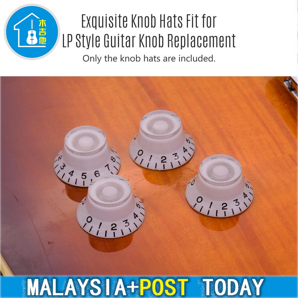 【Fast delivery】 Electric Guitar Bass Acrylic Knob Hat Tone and Volume