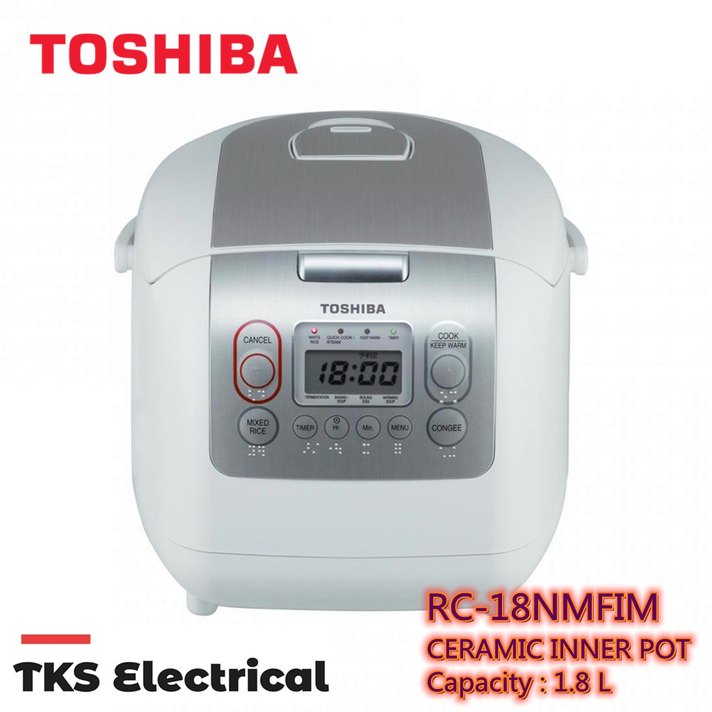 Toshiba Rice Cooker RC18NMFIM Thick pot (1.8L) Shopee Malaysia