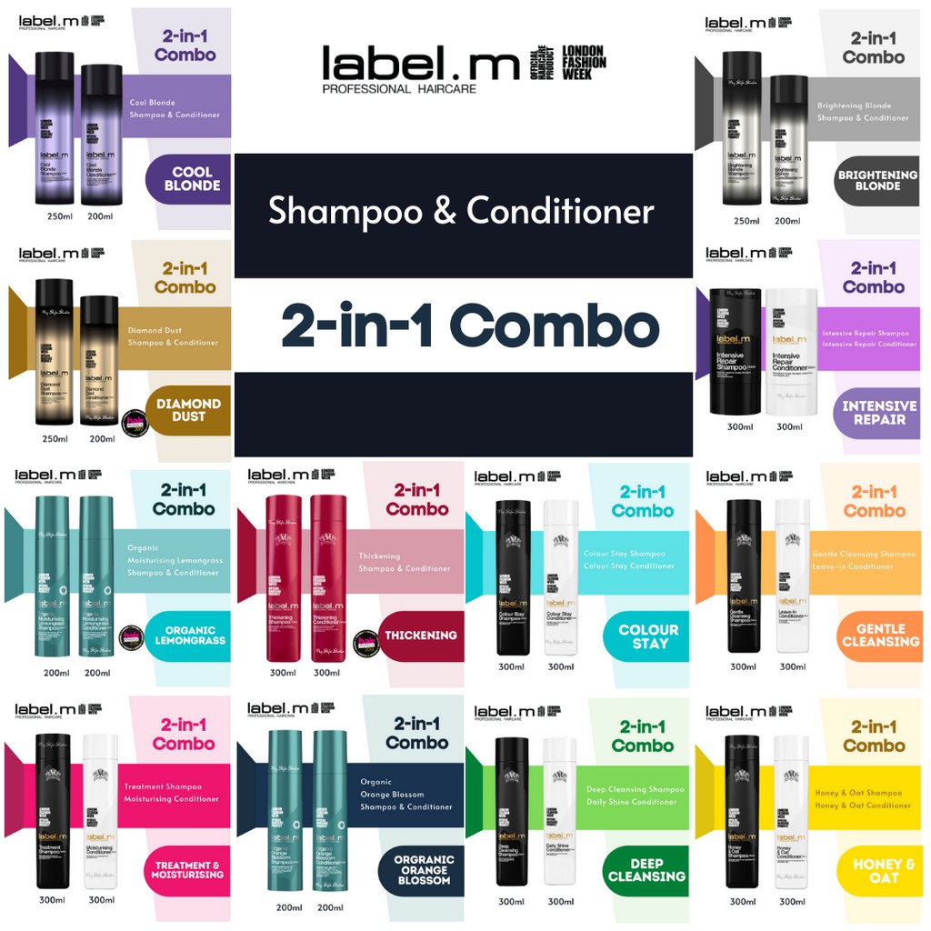 Label.M 2in1 Shampoo & Conditioner Combo Pack Shopee Malaysia