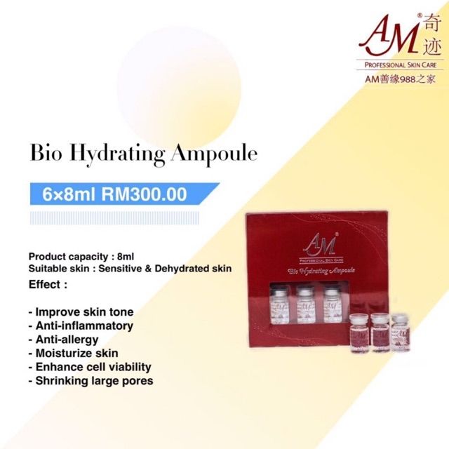 Am Bio Hydrating Ampoule (6x8ml) Shopee Malaysia